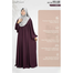 Abaya-Elham Cute Puff Sleeve Abaya Wine image