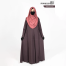 Glam Touch Abaya Zahra Pleated Plain Abaya Deep Mocha image