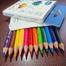 Acmeliae Super Quality Triangular Shape End-cutting Color Pencil 9402 - (12pcs/Box) - 7 inch image
