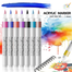 Acrylic Marker Pen Set Soft Head Waterproof Pens 12 Colors image