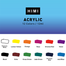Acrylic Paint- 12ml (12 Colors) image