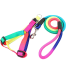 Adjustable Nylon Pet Dog Puppy Cat Harness With Leash Colorful Walking Leash image