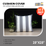 Agrey Hometex Decorative Cushion Cover, White and Grey (Buy 1 Get 1 Free) image