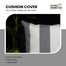 Agrey Hometex Decorative Cushion Cover, White and Grey (Buy 1 Get 1 Free) image