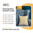 Agrey Hometex Premium Cotton Cushion Cover Gold Sparkle image