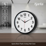 Ajanta Black Plastic Analog Wall Clock-Stylish Home and Office Decor image