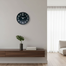 Ajanta Quartz Wall Clock-Premium Black Finish with Customized Black Frame and Plastic Step Movement image