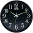 Ajanta Quartz Wall Clock-Premium Black Finish with Customized Black Frame and Plastic Step Movement image