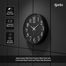 Ajanta Quartz Wall Clock-Premium Black Finish with Customized Black Frame and Plastic Step Movement image