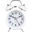 Alarm Clocks Alarm Clock Retro Twin Bell Metal Desk Table Analog Clock Silent with Night Light for Home Office Mini Travel Alarm Clock Digital Clock image