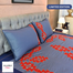 Allora Navy Blaze Embroidery Bed Sheet image