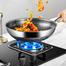 Amercook Aristo Pro Stainless Steel Honeycomb Pan Glass Lid Dishwasher Safe Induction Gas image