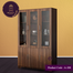 AndorMahal 3 Part Showcase Cabinet Made of Melamine Laminated Board image