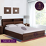 AndorMahal Stylish Single Size Bed (MDF) (4feet by 7feet by 1feet) image