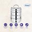 Arihant's Stainless Steel Traditional Four Compartment Tiffin Box image