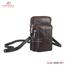 Armadea Mini 3 Chamber Biker Waist Bag with Belt Chocolate image