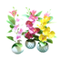 Artificial Orchid Flower Arrangement in a Pot image