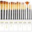 Artist Paint Brush Set of 15 pcs, for Gouache, Acrylic, Oil, Watercolour image
