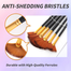 Artist Quality Synthetic Hair Fan Paint Brush Set 6 Piece Set (Synthetic and wood) image