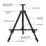 Artists Portable Metal Easel With FREE Canvas 12/12 Inch image