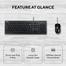 Asus U2000 Wired Keyboard Mouse Combo - Black image