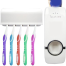 Automatic Toothpaste Dispenser Brush Holder - The Ultimate Bathroom Organizer (Multicolor) image