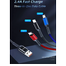 Awei CL-971 Multi Charger Cable 3 In 1 2.4A Fast Charging Wire image