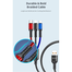 Awei CL-971 Multi Charger Cable 3 In 1 2.4A Fast Charging Wire image