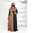 BUSHRAH CONTRAST ABAYA | Milk Coffee image