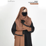 BUSHRAH CONTRAST ABAYA | Milk Coffee image