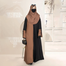 BUSHRAH CONTRAST ABAYA | Milk Coffee image
