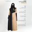 Glam Touch BUSHRAH CONTRAST ABAYA | Peanut image