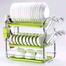 B Shape 3 Layer Stainless Dish Drainer Rack image