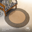 Doughnut Brown and Black Round Jute Rug 3′ image