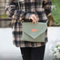 Baah Green Mint Jute Purse 10x9 Inch image