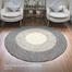 Baah’s Black And Matte Gold Jute Rug 5′ dia image