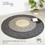 Baah’s Black And Matte Gold Jute Rug 5′ dia image