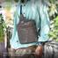 Baah’s Black Checkered Jute Fanny Pack image
