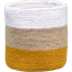 Baah's Mustard with White Midsize Jute Basket image