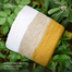 Baah's Mustard with White Midsize Jute Basket image