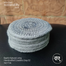 Baah’s Natural Living Handcrafted Coasters Gray 02 – 4″dia (set of six) image