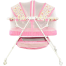 Babies folding Cribs with 4 wheels, with a bottom basket and mosquito nets also Customized to Rocking Bed- Pink image
