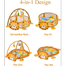Baby Activity Gym And Ball Pit Infant Play Lion Mat with 4 Hanging Toy 30 Colorful Balls 4 in1 image