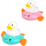 Baby Bath Toy Cute Paddling White Duck Toy Clockwork Cartoon Kids Baby Turtle Water Chain Play for Girls Boys Water Play -1 Piece image