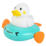 Baby Bath Toy Cute Paddling White Duck Toy Clockwork Cartoon Kids Baby Turtle Water Chain Play for Girls Boys Water Play -1 Piece image