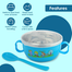 Baby Feeding Spoon And Bowl Set Stainless Steel 1 Bowl and PP 1 Spoon Any color image