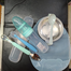 Baby Food Bowl, Two Head Spoon, Slicone Spoon, Full Silicone Bib, Full Set of Tools Package (No Box) image