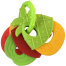 3 Pcs Set Baby Pineapple Teeth Gel Bright Color Fruit Silicone head Teether fitness educational toy CN (Any Color) image