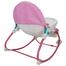 Baby Rocker Portable Rocking Chair 2 in 1 Musical Infant to Toddler Rocker Dining Chair - 8169 (Pink) -321196413 image