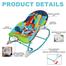 Baby Rocker Portable Rocking Chair 2 in 1 Musical Infant to Toddler Rocker Dining Chair - 8166 (Blue) image